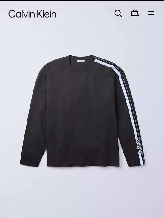 Calvin Klein Other - Calvin Klein x Jung Kook black long sleeve shirt with racing stripe